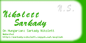 nikolett sarkady business card
